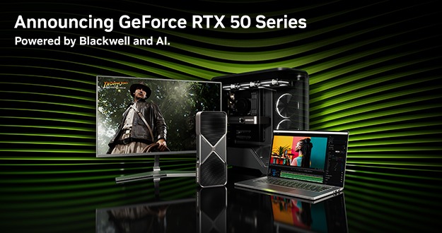 搭载 NVIDIA Blackwell 架构的新型 GeForce RTX 50 系列显卡和笔记本电脑为游戏玩家和创作者带来  AI 和神经网络渲染助力的全新玩法